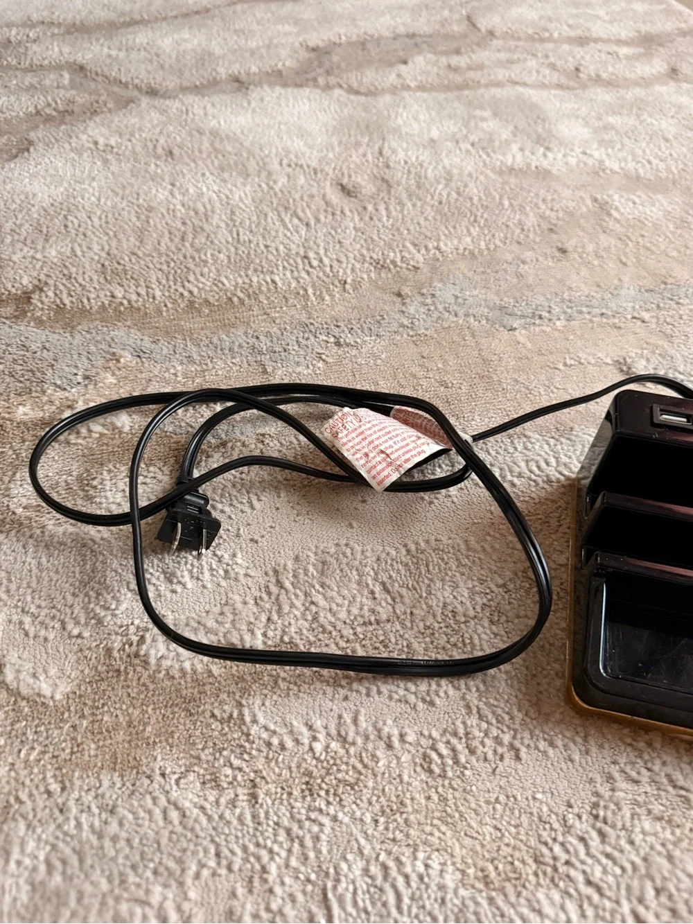 Black & Gold Desk Lamp Organizer with USB Port & Outlet